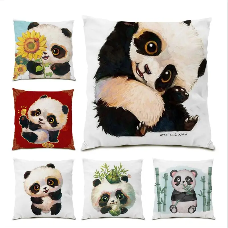 Oil Painting Panda Cushion Cover 45x45 Home Decoration Throw Pillow Cover Animal Polyester Linen Living Room Chair Office E1403
Oil Painting Panda Cushion Cover 45x45 Home Decoration Throw Pillow Cover Animal Polyester Linen Living Room Chair Office E1403