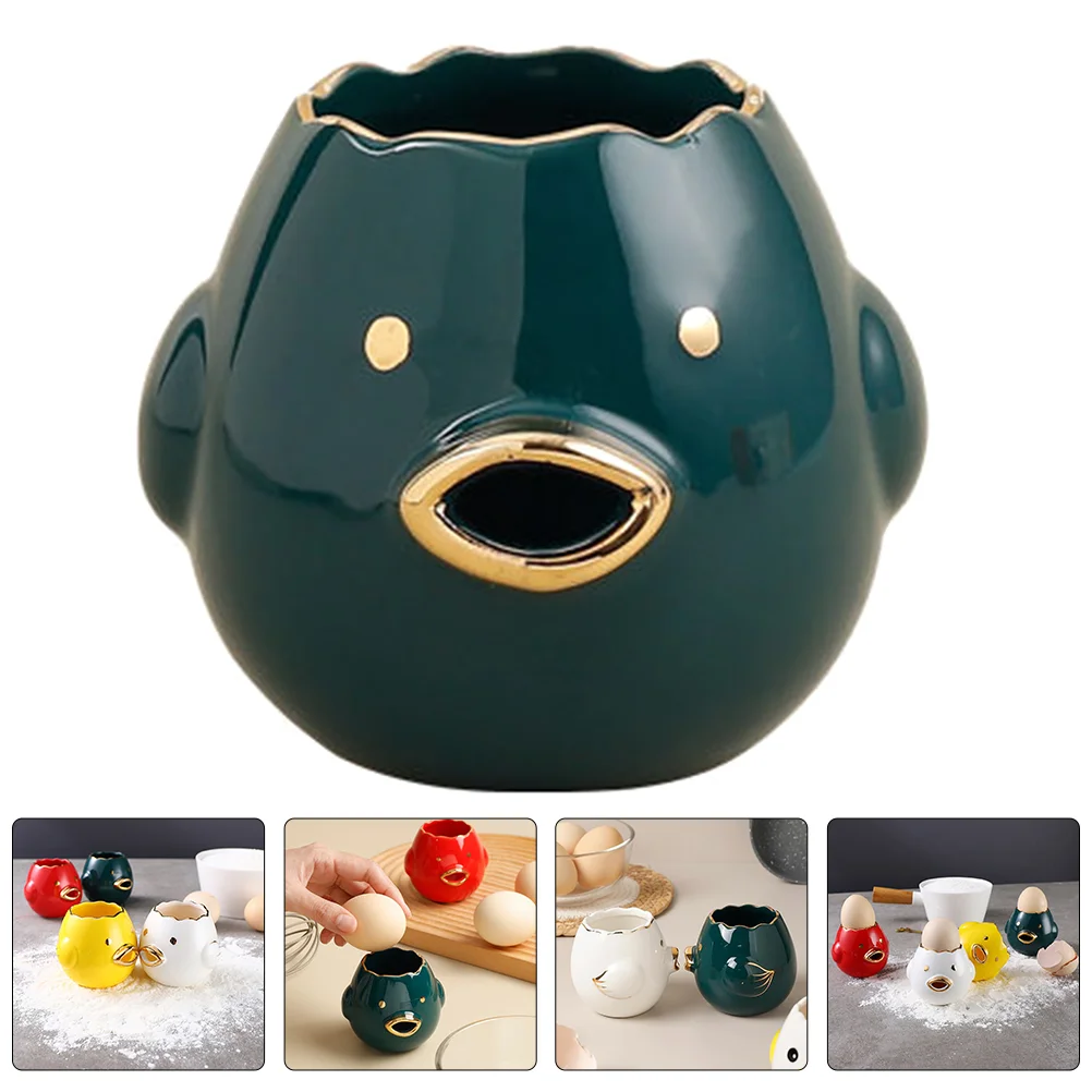 Egg Separator White Yolk Filter Ceramic Chicken Divider Extractor Remover Splitter Sieve Cartoon Quick Funny Pottery Shaped Yol
Egg Separator White Yolk Filter Ceramic Chicken Divider Extractor Remover Splitter Sieve Cartoon Quick Funny Pottery Shaped Yol