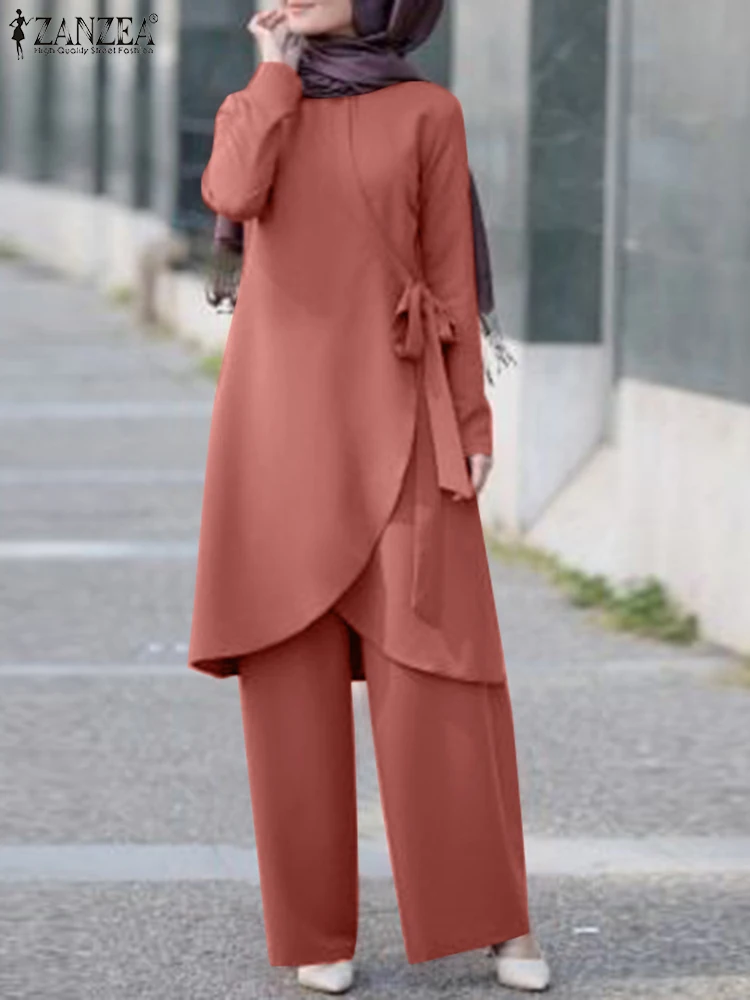 2022 ZANZEA Fashion Women Muslim Sets Casual Long Sleeve Blouse Pants Suits Two Piece Sets Outifits Islamic Clothing Tracksuit
2022 ZANZEA Fashion Women Muslim Sets Casual Long Sleeve Blouse Pants Suits Two Piece Sets Outifits Islamic Clothing Tracksuit