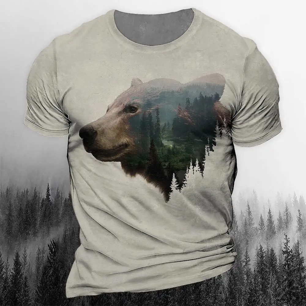 Animal 3D Printing Men's T-Shirt Forest Nature Short Sleeve Top Daily Wear O-Neck Summer New Outdoor Dirty Resistant Polyester
Animal 3D Printing Men's T-Shirt Forest Nature Short Sleeve Top Daily Wear O-Neck Summer New Outdoor Dirty Resistant Polyester