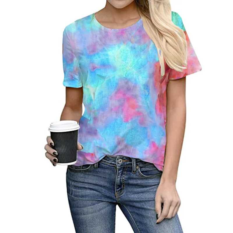 Women's 3D Gradient Rainbow Tee Breathable Casual Short Sleeve O Neck Print Summer Top Fashion Streetwear
Women's 3D Gradient Rainbow Tee Breathable Casual Short Sleeve O Neck Print Summer Top Fashion Streetwear