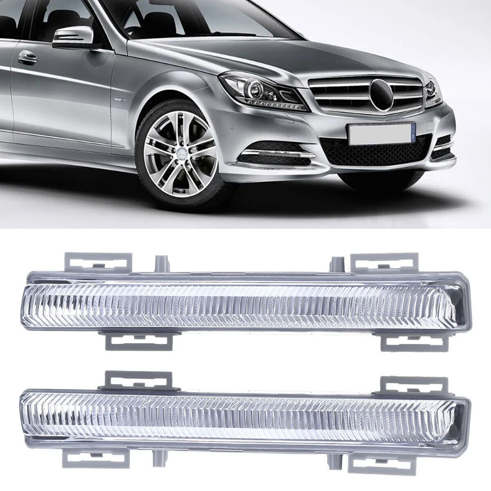 

2pcs Car Daytime Running Light Fog Bulbs For Mercedes C/E Class W204 W212 R172 6000K White LED Fog Light Lamp Replacement