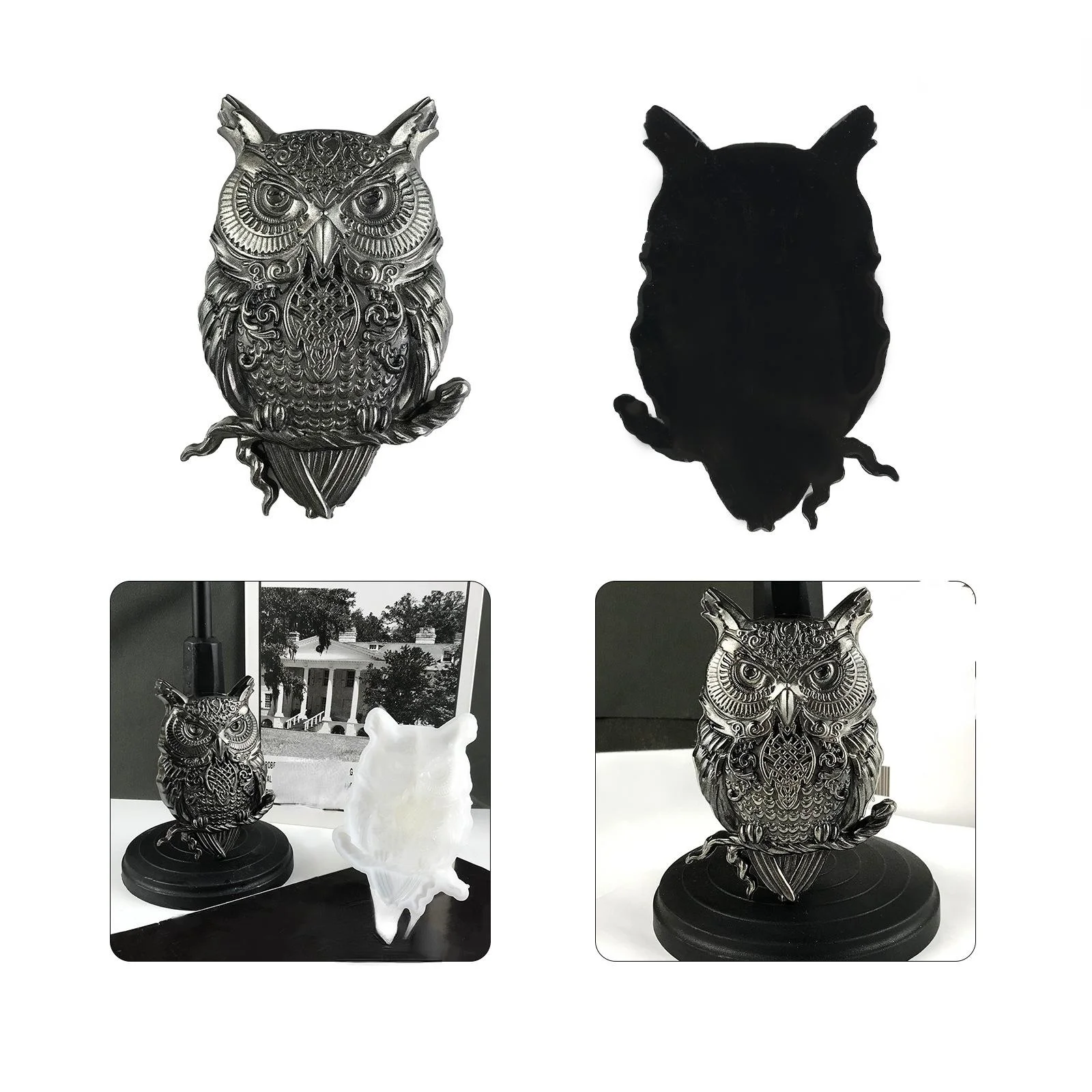 Owl Ornaments Epoxy Resin Mold DIY Wall Hanging Desktop Ornaments Half Three-dimensional Owl Silicone Mold Home Decoration 
Owl Ornaments Epoxy Resin Mold DIY Wall Hanging Desktop Ornaments Half Three-dimensional Owl Silicone Mold Home Decoration