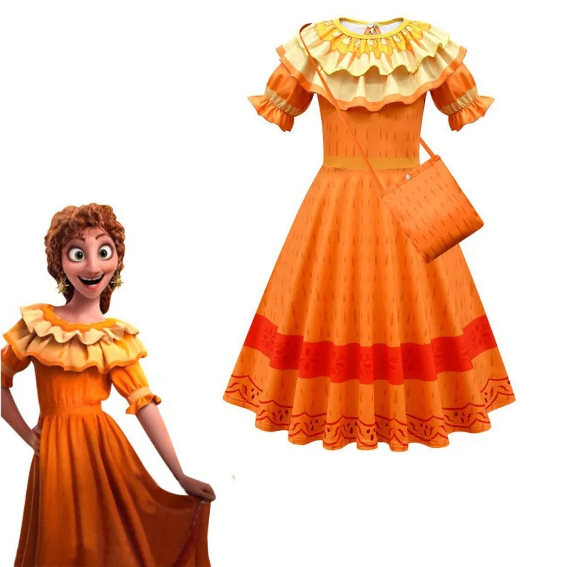 Encanto Madrigal Cosplay Costume Girl Dress Fancy Dresses for Carnival Halloween Princess Dress Glasses Earrings Mirabel Costume
Encanto Madrigal Cosplay Costume Girl Dress Fancy Dresses for Carnival Halloween Princess Dress Glasses Earrings Mirabel Costume