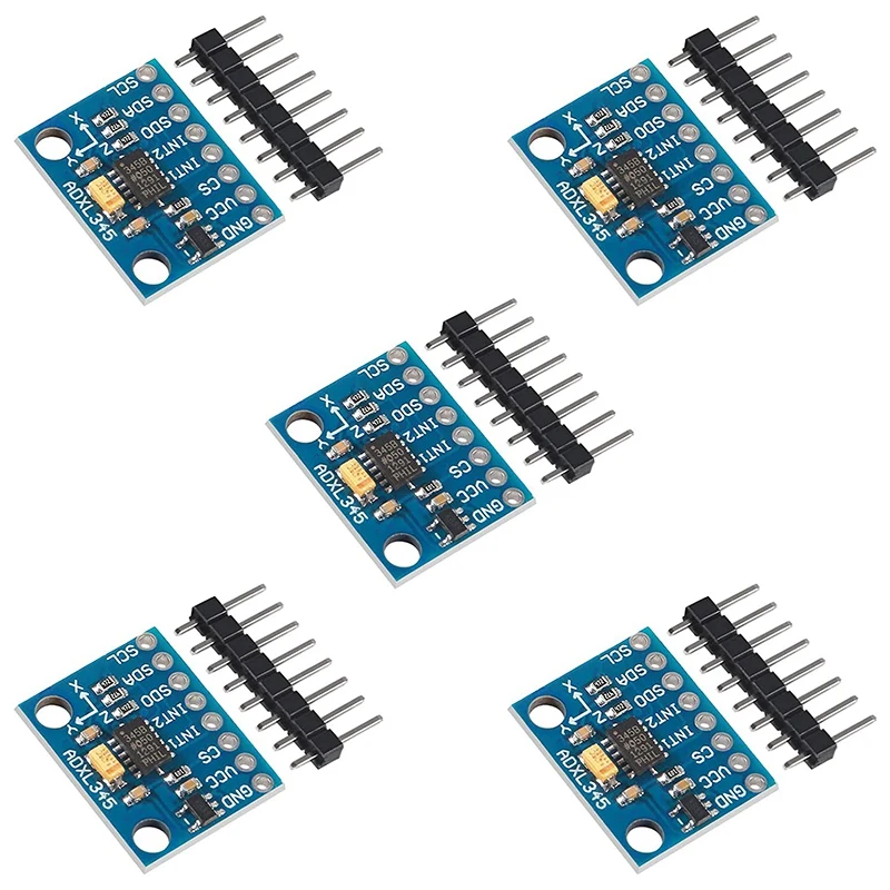 

5Pcs GY-291 ADXL345 3-Axis Digital Acceleration of Gravity Tilt Module for Arduino IIC/SPI Transmission