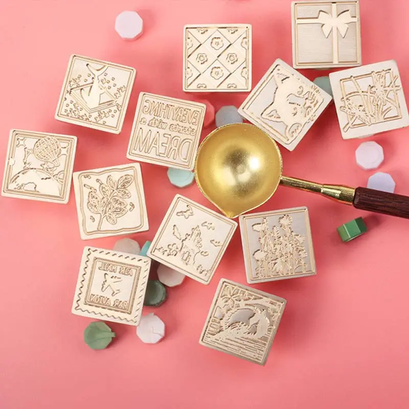 Retro Square Seal Wax Stamp Head Dog Cat Flower Fire Paint Wooden Handle Set for Wedding Invitation Signature Kids Toy
Retro Square Seal Wax Stamp Head Dog Cat Flower Fire Paint Wooden Handle Set for Wedding Invitation Signature Kids Toy