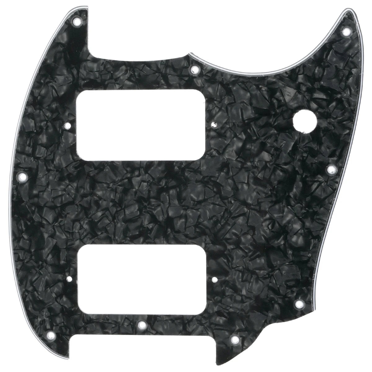 Musiclily Pro 9 Holes Round Corner HH Guitar Pickguard 2 Humbuckers for Squier Bullet Series Mustang, 4Ply Black Pearl
Musiclily Pro 9 Holes Round Corner HH Guitar Pickguard 2 Humbuckers for Squier Bullet Series Mustang, 4Ply Black Pearl