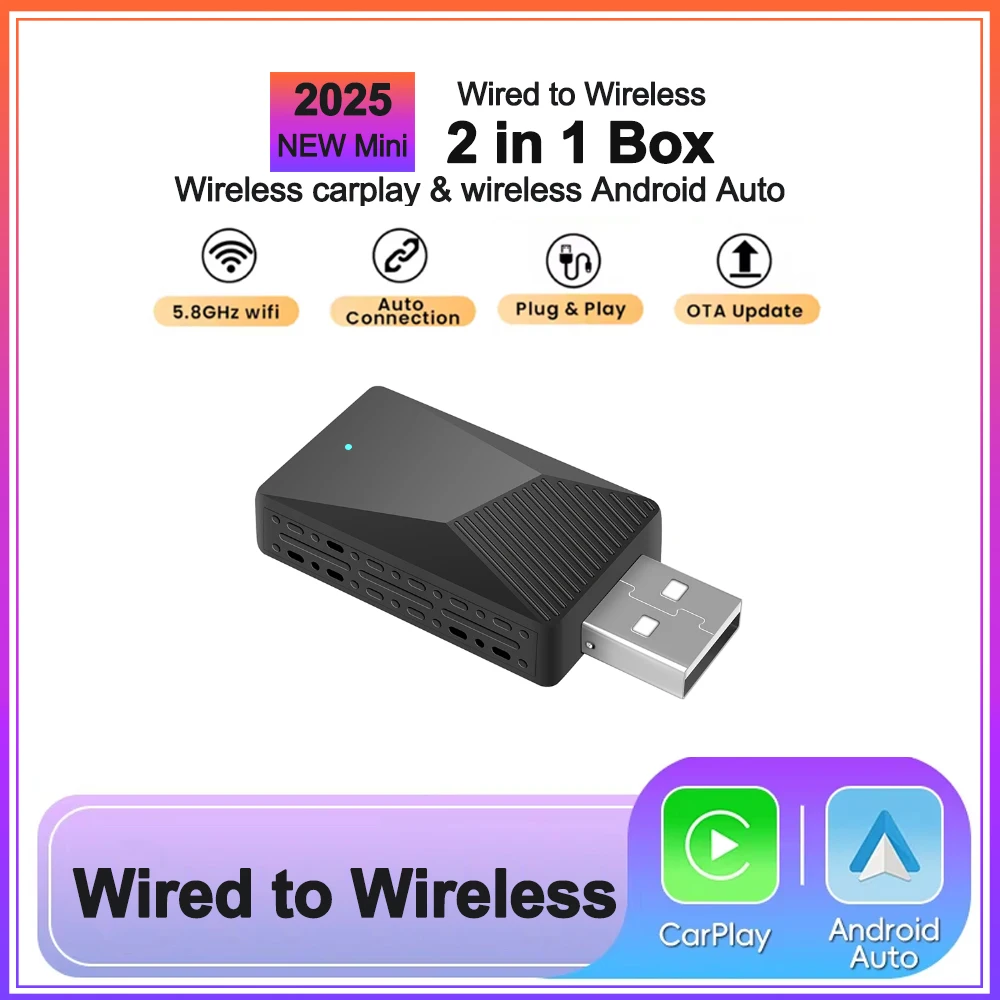 Беспроводной Carplay Android Auto Smart Mini BT Wi-Fi USB-ключ Для OEM Автомобиля Plug And Play Wi-Fi Bluetooth Автоматическо...
Беспроводной Carplay Android Auto Smart Mini BT Wi-Fi USB-ключ Для OEM Автомобиля Plug And Play Wi-Fi Bluetooth Автоматическо...