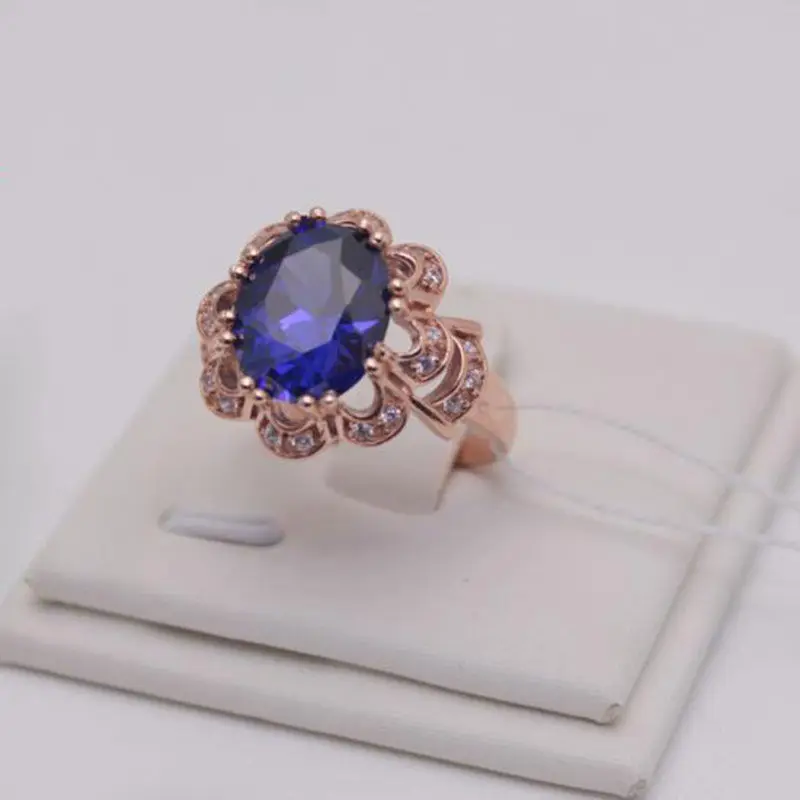 Purple Gold Color Gold Inlaid Blue Stone Ring Luxury Elegant High-End Elegant All-Match Rose Gold Open Ring for Women Luxury
Purple Gold Color Gold Inlaid Blue Stone Ring Luxury Elegant High-End Elegant All-Match Rose Gold Open Ring for Women Luxury