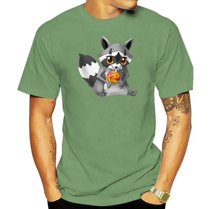 Men tshirt Raccoon with candy on a stick. Cartoon Raccoon T Shirt women T-Shirt tees top
Men tshirt Raccoon with candy on a stick. Cartoon Raccoon T Shirt women T-Shirt tees top