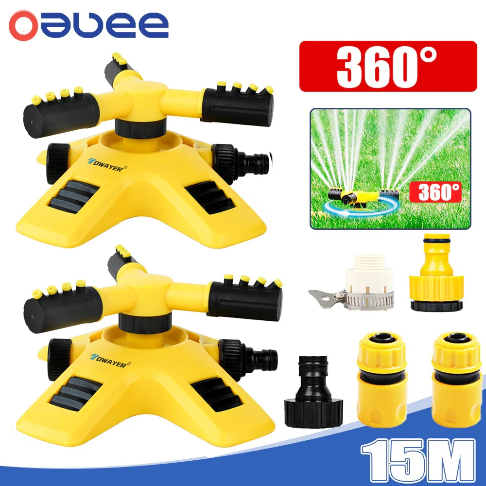 15m Automatic Garden Lawn Sprinkler 360 Degree Rotating Yard Garden Large Area Coverage Water Sprinkler Irrigation Water Sprayer
15m Automatic Garden Lawn Sprinkler 360 Degree Rotating Yard Garden Large Area Coverage Water Sprinkler Irrigation Water Sprayer