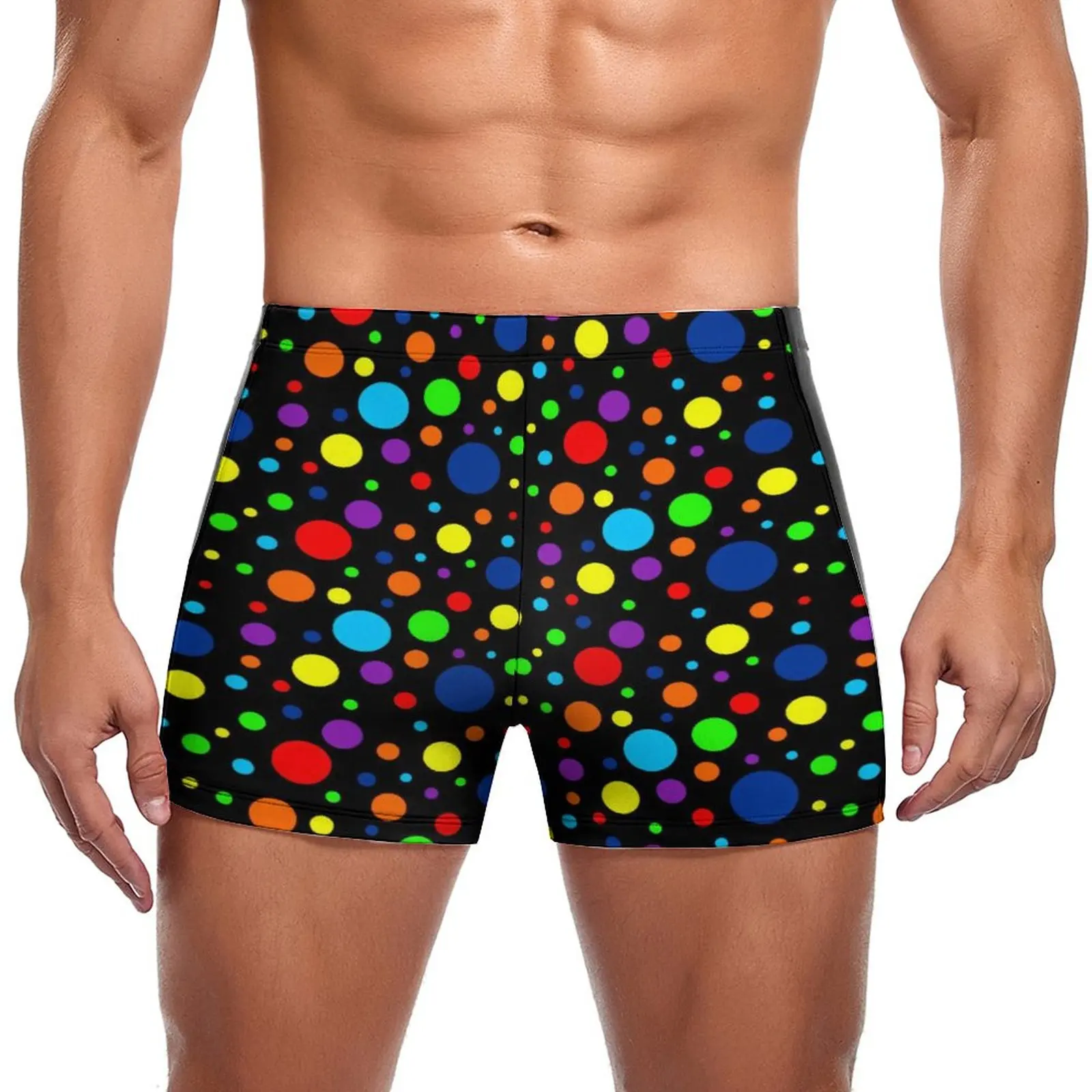 Vintage 80S Polka Dots Swimming Trunks Dark Rainbow Spots Pool Print Swim Shorts Durable Large Size Men Swimsuit
Vintage 80S Polka Dots Swimming Trunks Dark Rainbow Spots Pool Print Swim Shorts Durable Large Size Men Swimsuit