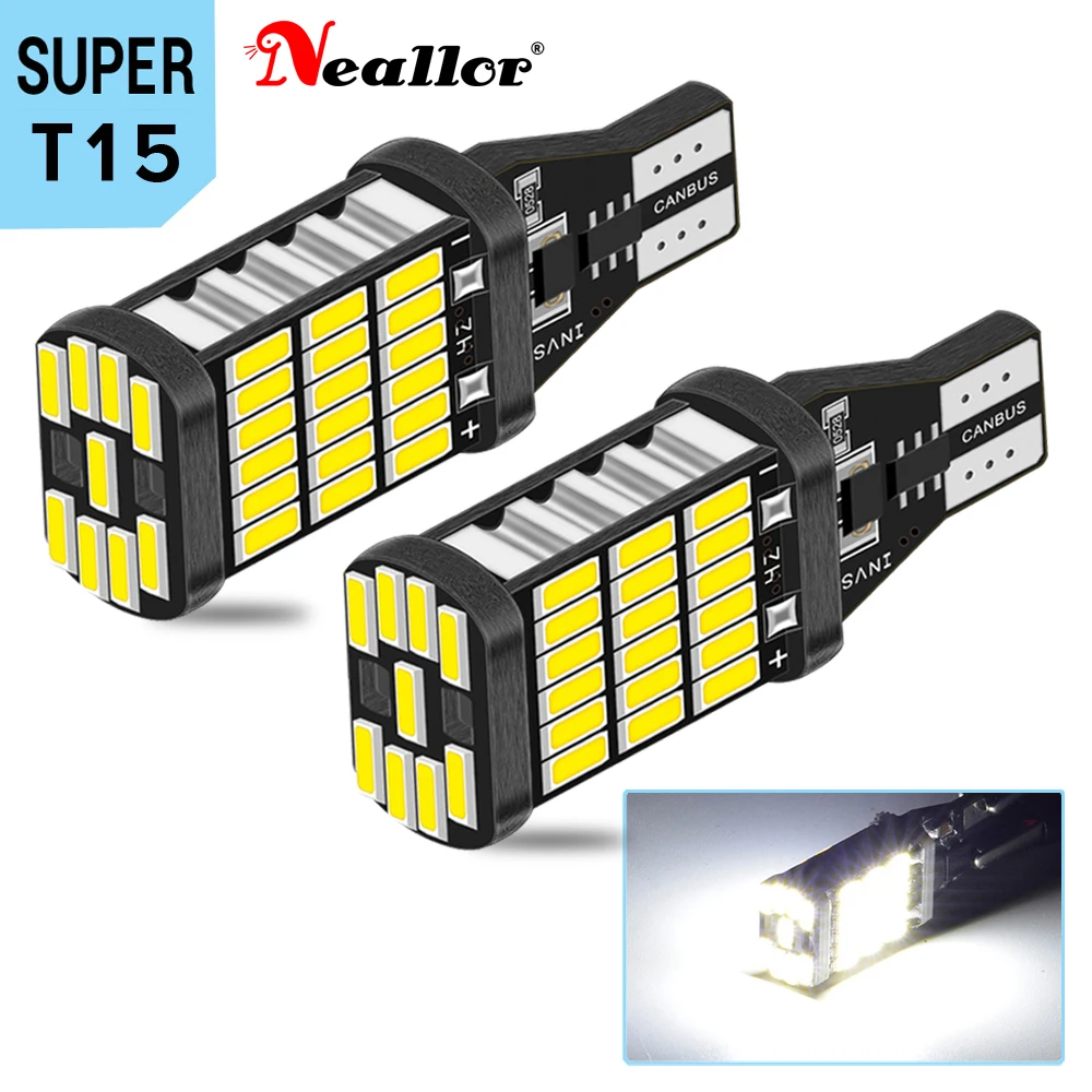 Новый комплект светодиодных резервных ламп T15 906 W16W высокой мощности 4014 45-SMD Chipsets 5 Вт 912 лм без ошибок 921 6000 фонарь заднего хода s K
Новый комплект светодиодных резервных ламп T15 906 W16W высокой мощности 4014 45-SMD Chipsets 5 Вт 912 лм без ошибок 921 6000 фонарь заднего хода s K