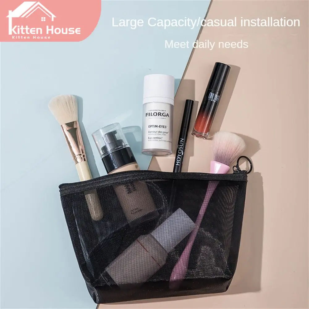 Mesh Mesh Perspective Design Makeup Bag Large Internal Capacity Storage Bag Exquisite And Minimalist Style Zipper Design
Mesh Mesh Perspective Design Makeup Bag Large Internal Capacity Storage Bag Exquisite And Minimalist Style Zipper Design