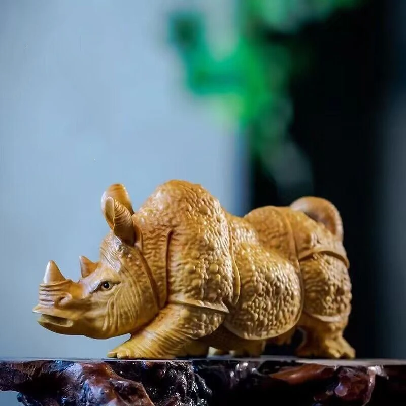 Wooden carving cute animal rhinoceros decorative Small statue European style home living room, room, car decoration crafts
Wooden carving cute animal rhinoceros decorative Small statue European style home living room, room, car decoration crafts