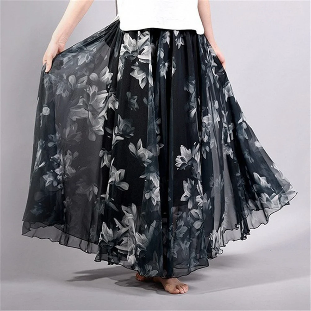 Floral Summer Beach Chiffon Wrap Elastic High Waisted Maxi Skirt Casual Flowy Swing A Skirt for Black
Floral Summer Beach Chiffon Wrap Elastic High Waisted Maxi Skirt Casual Flowy Swing A Skirt for Black