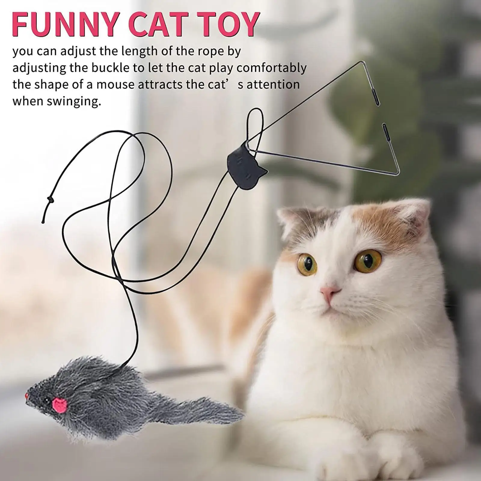 Interactive Toy Hanging Door Retractable Scratch Rope Mouse Long Stick Kitten Feather Toys For Exercise L9i2
Interactive Toy Hanging Door Retractable Scratch Rope Mouse Long Stick Kitten Feather Toys For Exercise L9i2