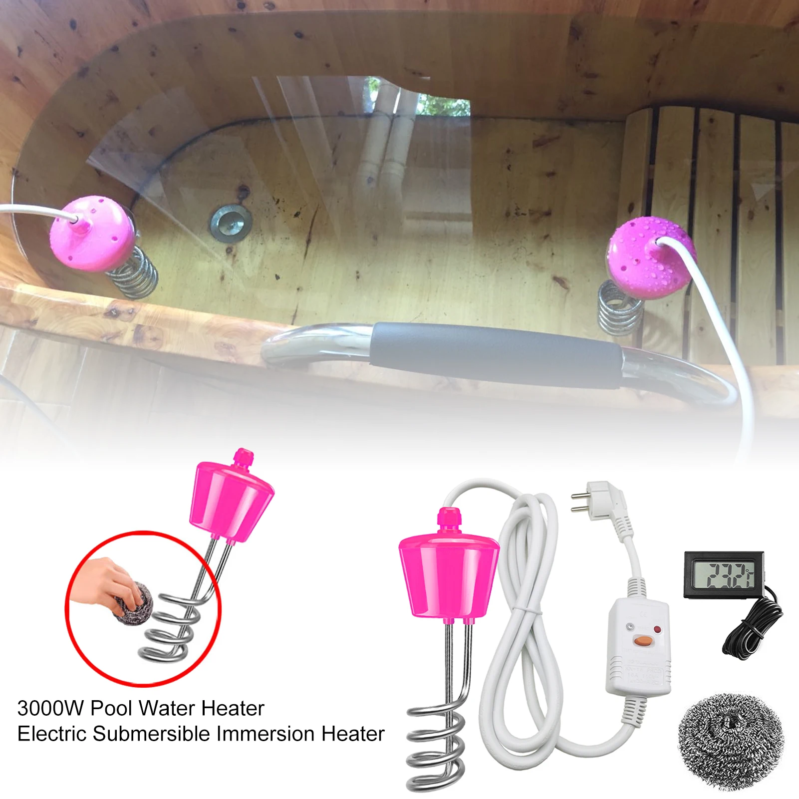 3000W Electric Tub Water Boiler For Iatable Tub Pool With Leakage Protection Switch European Australian UK Plug Water Heater
3000W Electric Tub Water Boiler For Iatable Tub Pool With Leakage Protection Switch European Australian UK Plug Water Heater