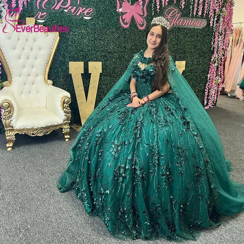 Emerald Green Quinceanera Dresses Ball Gown Off The Shoulder With Capes Sweet 16 Girls Princess Vestidos De Quinceañera 15 ñera
Emerald Green Quinceanera Dresses Ball Gown Off The Shoulder With Capes Sweet 16 Girls Princess Vestidos De Quinceañera 15 ñera