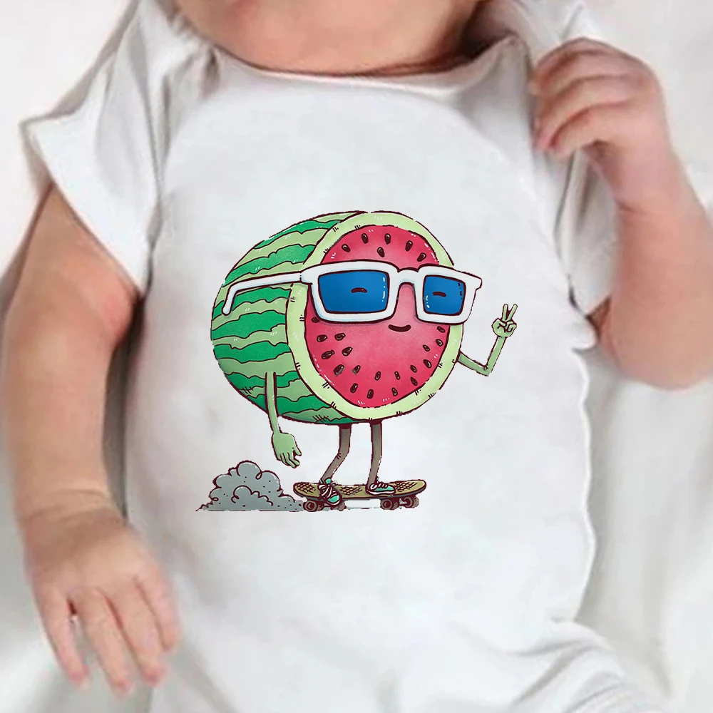 Cool Wearing Sunglasses Watermelon Skateboard Creative Leisure Newborn Romper New Fashion O-Neck Toddler Jumpsuit
Cool Wearing Sunglasses Watermelon Skateboard Creative Leisure Newborn Romper New Fashion O-Neck Toddler Jumpsuit