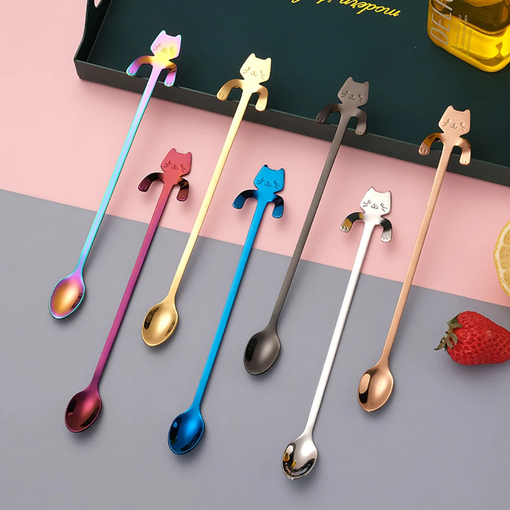 Stainless Steel Spoons Lovely Cat Hanging Coffee Cup Spoon Ice Cream Dessert Teaspoon Creative Hanging Scoop Tableware Creative
Stainless Steel Spoons Lovely Cat Hanging Coffee Cup Spoon Ice Cream Dessert Teaspoon Creative Hanging Scoop Tableware Creative