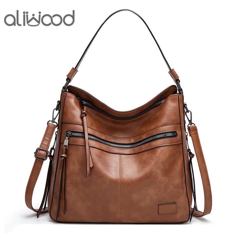 Aliwood Large Capacity Leather Women's Stray Tote Bag Quality Retro Shoulder Bags Designer Females Crossbody Bags Handbag Bolsas
Aliwood Large Capacity Leather Women's Stray Tote Bag Quality Retro Shoulder Bags Designer Females Crossbody Bags Handbag Bolsas
