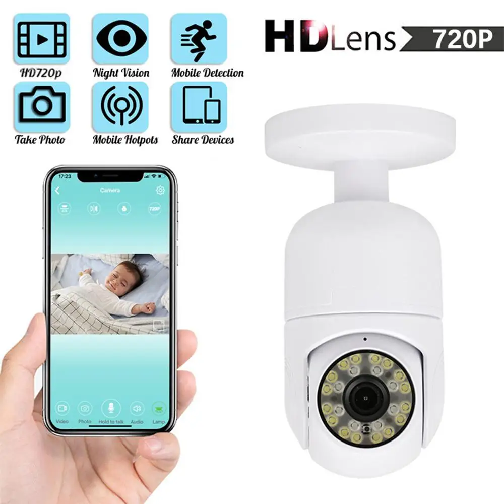 720P WiFi Wireless Monitoring Smart Home Security Protection Remote Monitor Camcorders Auto Tracking Indoor Security IP Cam
720P WiFi Wireless Monitoring Smart Home Security Protection Remote Monitor Camcorders Auto Tracking Indoor Security IP Cam