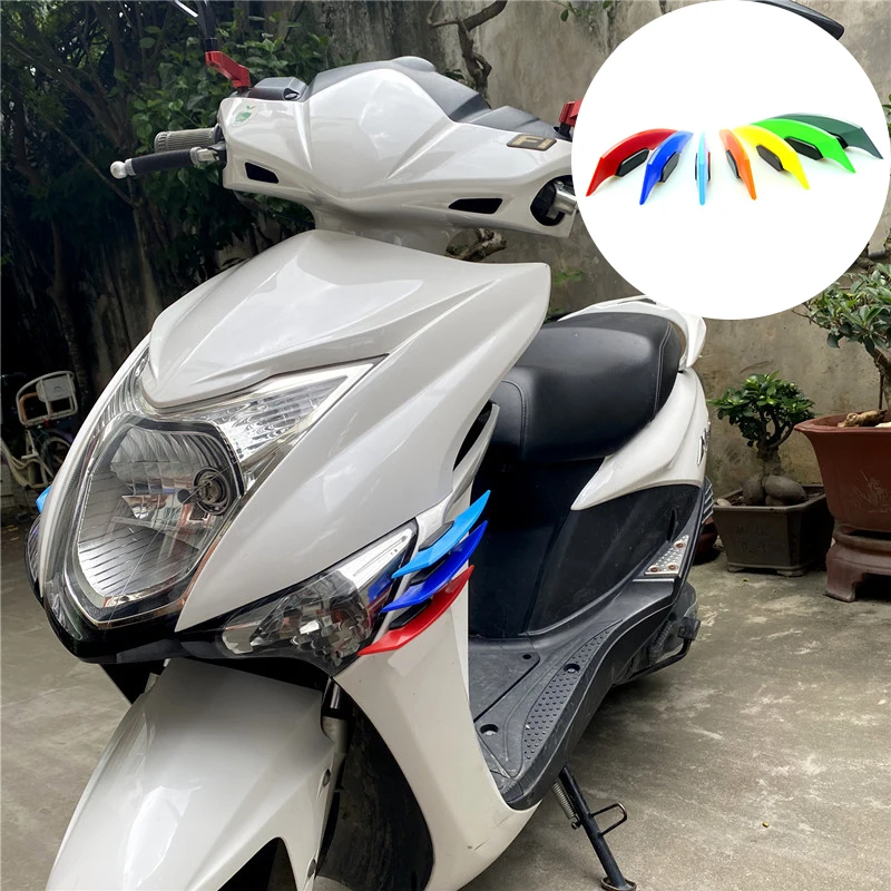 2PCS Universal Motorcycle Adhesive Decoration Sticker Winglet Aerodynamic Spoiler Wing Motorcycle Exterior Refitting Accessories 
2PCS Universal Motorcycle Adhesive Decoration Sticker Winglet Aerodynamic Spoiler Wing Motorcycle Exterior Refitting Accessories