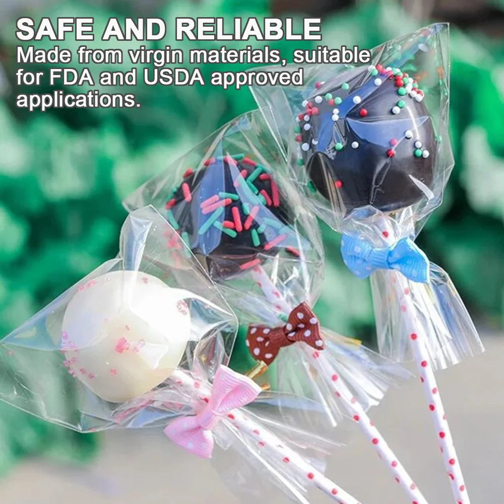 100PCS Food OPP Pack Bags Wrap Cake Pop Lollipop OPP Packing Bags Chocolate Baking Plastic Clear Cake Tools Transparent Pack Set
100PCS Food OPP Pack Bags Wrap Cake Pop Lollipop OPP Packing Bags Chocolate Baking Plastic Clear Cake Tools Transparent Pack Set