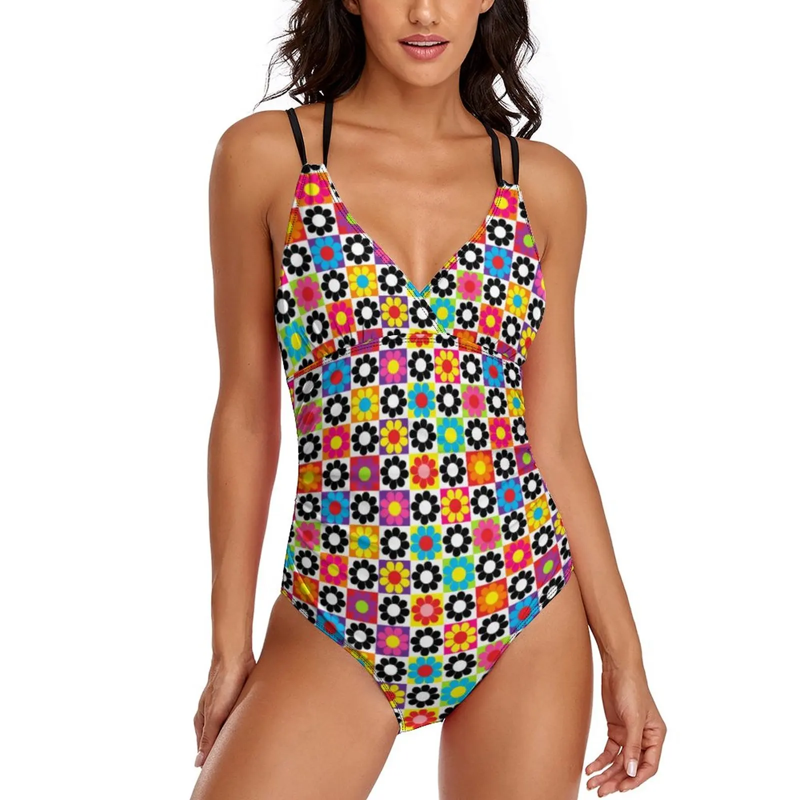 Color Retro 60s Swimsuit Flower Power Squares Swimwear One-Piece Bathing Suits Sexy Modern Swim Beach Outfits Plus Size
Color Retro 60s Swimsuit Flower Power Squares Swimwear One-Piece Bathing Suits Sexy Modern Swim Beach Outfits Plus Size