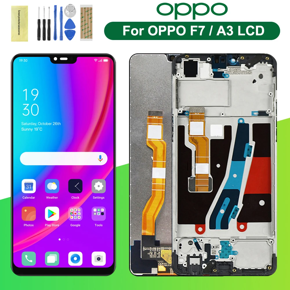 6.23'' Original Display For OPPO A3 LCD With Frame Display Touch Screen Assembly for OPPO F7 CPH1819 CPH1821 A3 CPH1837 LCD
6.23'' Original Display For OPPO A3 LCD With Frame Display Touch Screen Assembly for OPPO F7 CPH1819 CPH1821 A3 CPH1837 LCD