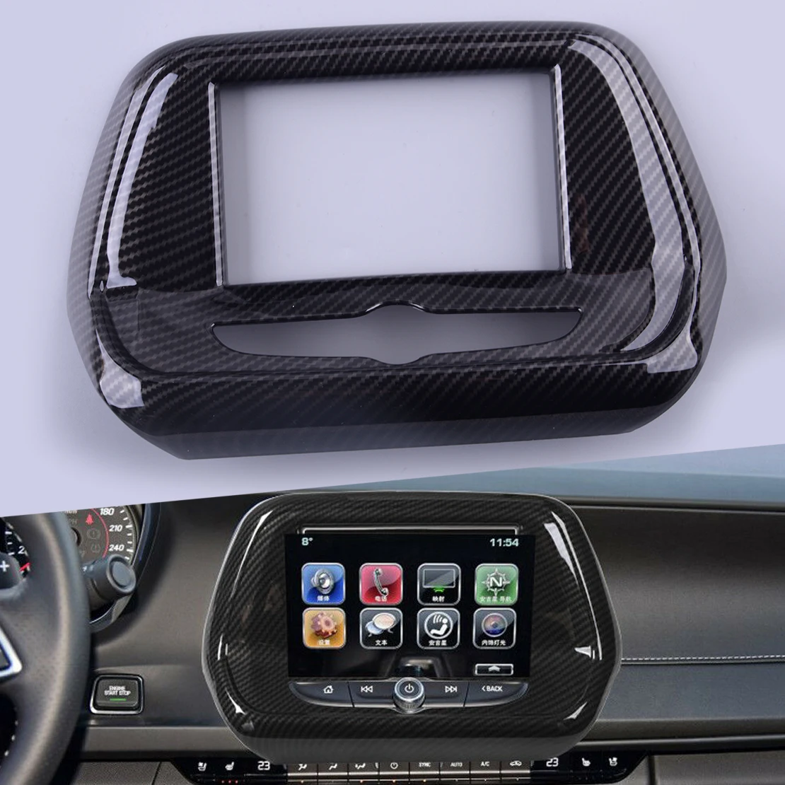 ABS 7'' Interior Front Screen GPS Navigation Center Control Panel Cover Trim fit for Chevrolet Camaro 2017 2018 2019 2020 2021
ABS 7'' Interior Front Screen GPS Navigation Center Control Panel Cover Trim fit for Chevrolet Camaro 2017 2018 2019 2020 2021