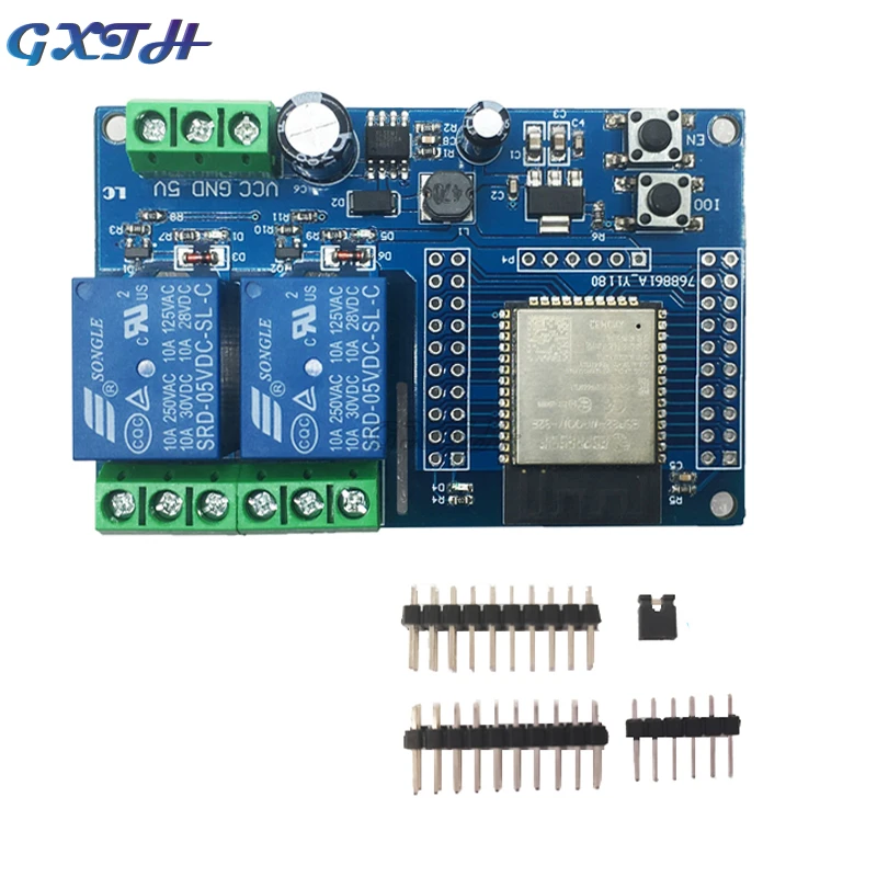ESP32-WROOM 2 Channel WIFI Relay Module Development Board Secondary Development DC5-60V Power Supply
ESP32-WROOM 2 Channel WIFI Relay Module Development Board Secondary Development DC5-60V Power Supply