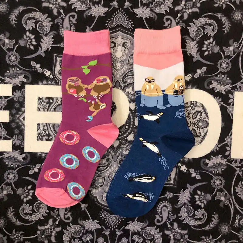 Adult Crew Cotton Socks Lovely Sloth Family Cute Otter Otters Couple Bank Beaver Penguin Doughnut Donuts Mister Donut Fashion
Adult Crew Cotton Socks Lovely Sloth Family Cute Otter Otters Couple Bank Beaver Penguin Doughnut Donuts Mister Donut Fashion