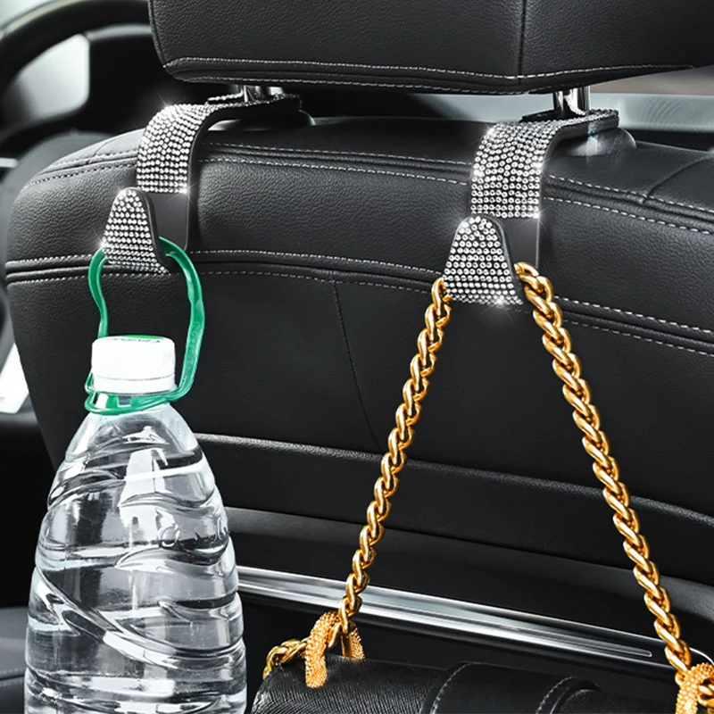 Bling Car Seat back Hook Rhinestone Hanger Fastener Rack Hidden Hanger Car Rear Seat Hook Interior hot drill Accessories 
Bling Car Seat back Hook Rhinestone Hanger Fastener Rack Hidden Hanger Car Rear Seat Hook Interior hot drill Accessories