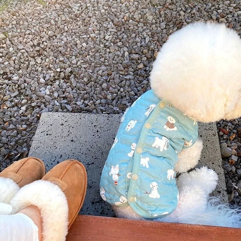 Cartoon Jacket Dog Clothes Kitten Padded Coat Small Dogs Clothing Puppy Winter Thick Light Blue Korean Fashion Bichon Pet Items
Cartoon Jacket Dog Clothes Kitten Padded Coat Small Dogs Clothing Puppy Winter Thick Light Blue Korean Fashion Bichon Pet Items