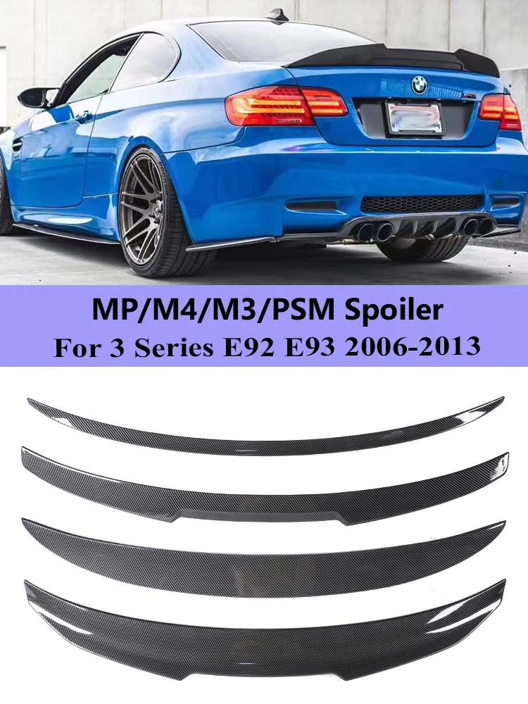 

Для BMW 3 серии E92 E93 2006 -2014 спойлер на крышу из углеродного волокна губа M3 M4 MP PSM стиль задний бампер багажник крыло хвост комплект 320i 325i