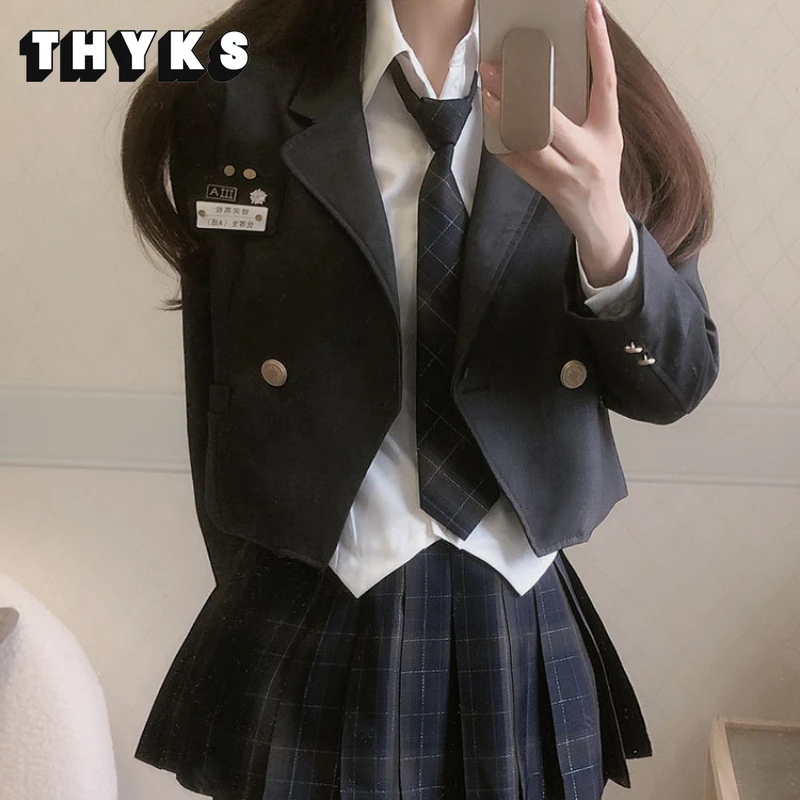 Korean Style Academy Style JK Uniform Women Spring Autumn Small Blazers Plaid Pleated Skirt Set Tie Breastpiece Accessories
Korean Style Academy Style JK Uniform Women Spring Autumn Small Blazers Plaid Pleated Skirt Set Tie Breastpiece Accessories