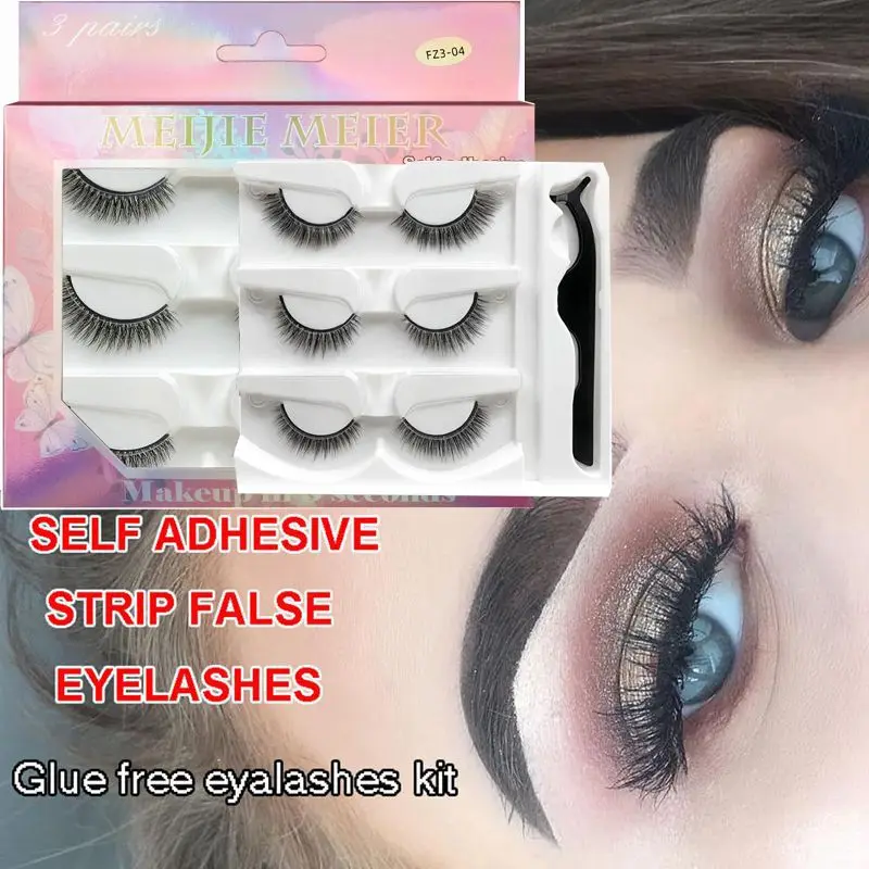 3 Pairs Of Glue-free False Eyelashes 3d Fake Eyelashes Self-adhesive Reusable Lashes Extension Natural Soft Make-up Tool
3 Pairs Of Glue-free False Eyelashes 3d Fake Eyelashes Self-adhesive Reusable Lashes Extension Natural Soft Make-up Tool