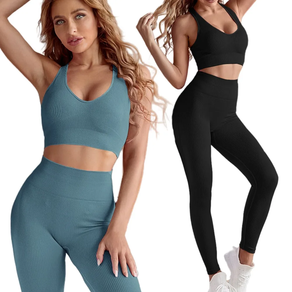2PCS Gym Sets Fitness Sports Suits Women Clothing High Waist Leggings Sports Vest Running Athletic Wear Yoga Set Tracksuit 
2PCS Gym Sets Fitness Sports Suits Women Clothing High Waist Leggings Sports Vest Running Athletic Wear Yoga Set Tracksuit