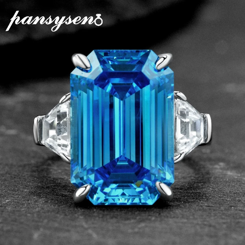 PANSYSNE Solid 925 Sterling Silver 25CT Asscher Cut 12*18MM Aquamarine High Carbon Diamond Gemstone Rings for Women Fine Jewelry
PANSYSNE Solid 925 Sterling Silver 25CT Asscher Cut 12*18MM Aquamarine High Carbon Diamond Gemstone Rings for Women Fine Jewelry