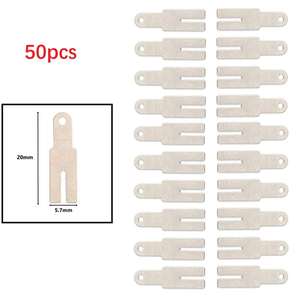 50PCS Battery Connection Nickel Sheet For Spot Welder Y Shaped Nickel Sheets Battery Nickel Plated Steel Strip
50PCS Battery Connection Nickel Sheet For Spot Welder Y Shaped Nickel Sheets Battery Nickel Plated Steel Strip