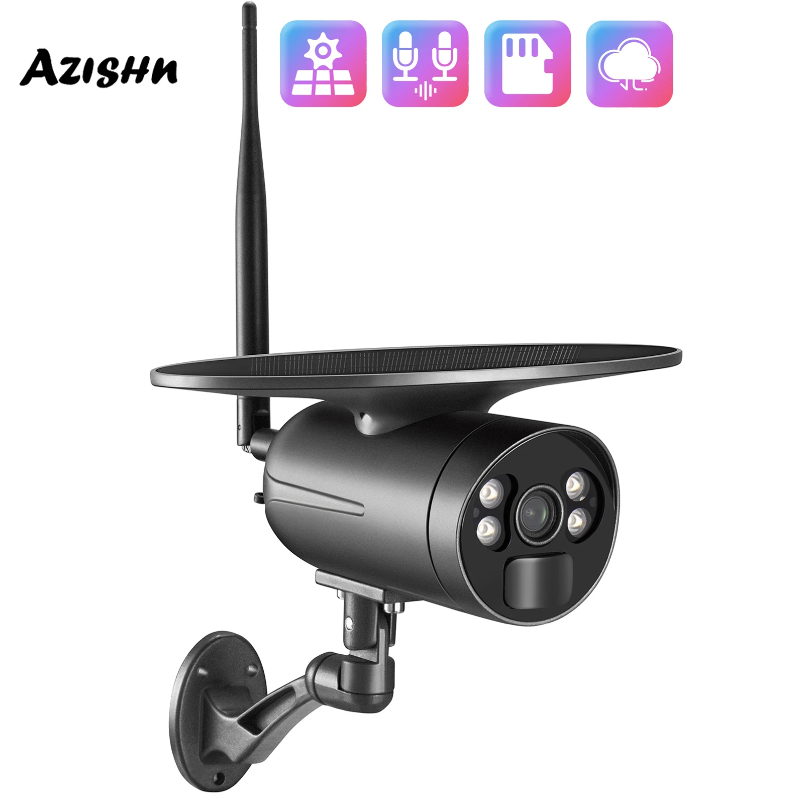 AZISHN Solar Power Camera WiFi 1080P Tuya APP Security Wireless Battery Camera Outdoor 4 Array Leds Night Vision CCTV Surveillan
AZISHN Solar Power Camera WiFi 1080P Tuya APP Security Wireless Battery Camera Outdoor 4 Array Leds Night Vision CCTV Surveillan