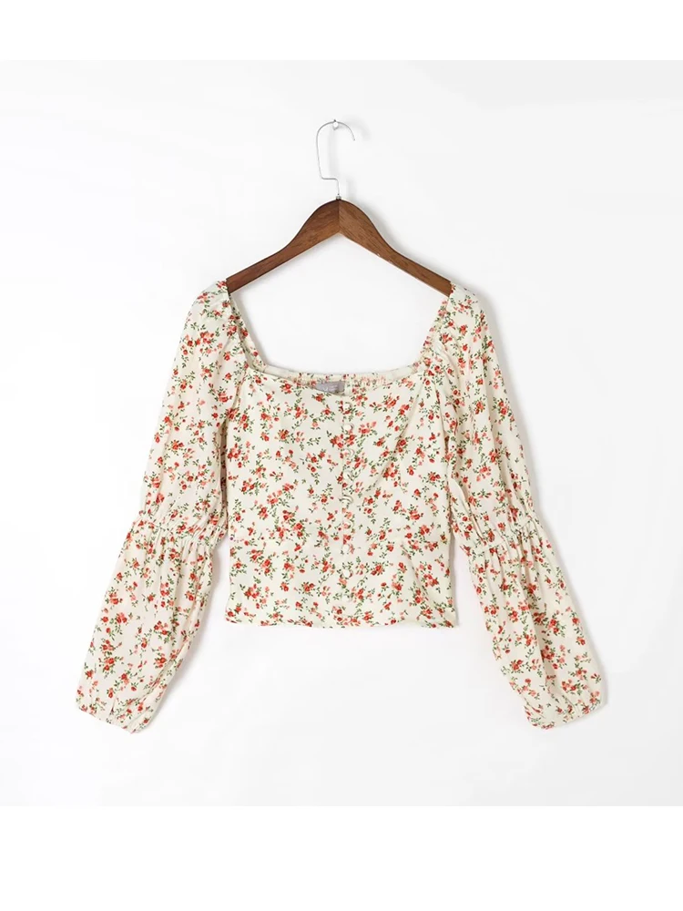 Women Long Sleeve Square Collar Blouses Vintage Puff Sleeve Spring Autumn Floral Print Tops 2022 Shirts
Women Long Sleeve Square Collar Blouses Vintage Puff Sleeve Spring Autumn Floral Print Tops 2022 Shirts