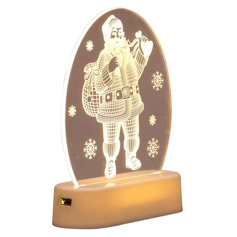 3D Christmas Night Lights LED Holiday Lighting Room Decoration Snowman Bell Acrylic Ornament Night Light For Christmas Halloween
3D Christmas Night Lights LED Holiday Lighting Room Decoration Snowman Bell Acrylic Ornament Night Light For Christmas Halloween