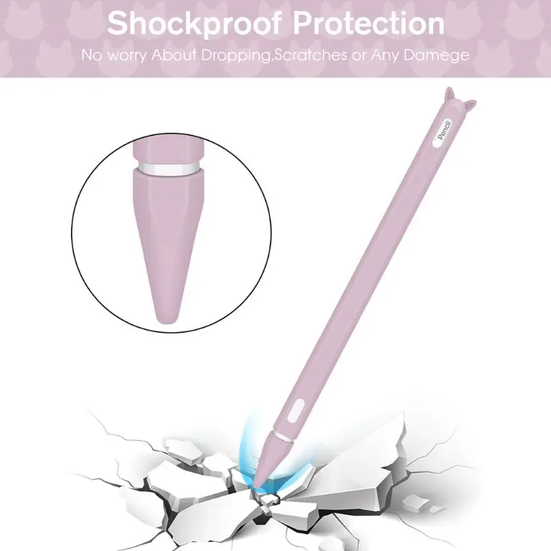 M2EC Cute Case Sleeve for Pencil 2nd Generation, Silicone Soft Anti-Slip Skin Holder Grip Accessories with 2 Protective Nib C
M2EC Cute Case Sleeve for Pencil 2nd Generation, Silicone Soft Anti-Slip Skin Holder Grip Accessories with 2 Protective Nib C