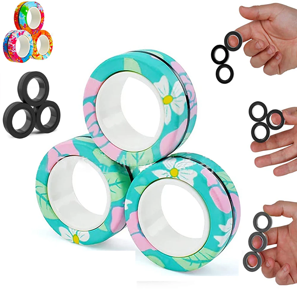 3pcs Magnetic Finger Rings Colorful Fidget Toy Set Children and Adul Magnets Spinner Rings For Unzip AntiStress Finger Toy
3pcs Magnetic Finger Rings Colorful Fidget Toy Set Children and Adul Magnets Spinner Rings For Unzip AntiStress Finger Toy