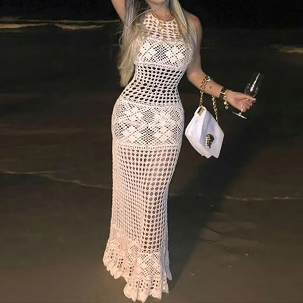 2023 Women Crochet Cover Up Bikini Swimwear Knit Hollow Out Beach Dress Swimsuit Solid Perspective Tunic Kaftan Sexy Pareo Beach
2023 Women Crochet Cover Up Bikini Swimwear Knit Hollow Out Beach Dress Swimsuit Solid Perspective Tunic Kaftan Sexy Pareo Beach