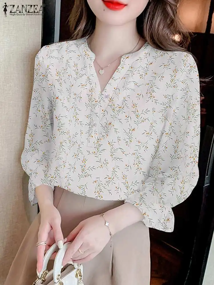 ZANZEA Woman Fashion Tunic Tops Spring Flare Sleeve V-Neck Blouse Casual Floral Printed Chemise Female Elegant OL Shirt Oversize
ZANZEA Woman Fashion Tunic Tops Spring Flare Sleeve V-Neck Blouse Casual Floral Printed Chemise Female Elegant OL Shirt Oversize