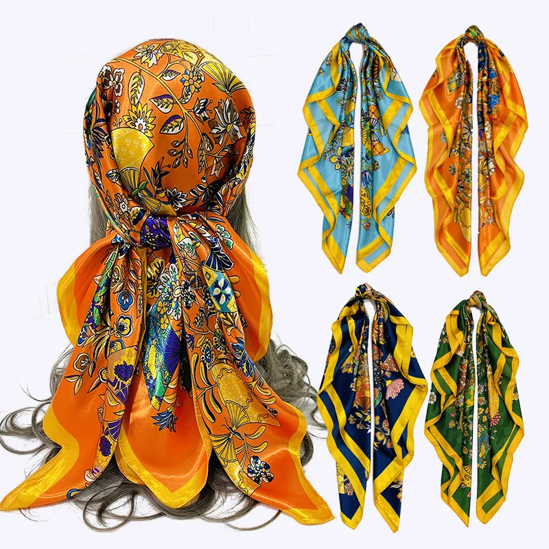 Fan satin Twill Shawl Square Scarf Women Print Foulard Hijab Neckerchief For Ladies Headscarf Fashion Headband Hair Wrap Bandana
Fan satin Twill Shawl Square Scarf Women Print Foulard Hijab Neckerchief For Ladies Headscarf Fashion Headband Hair Wrap Bandana